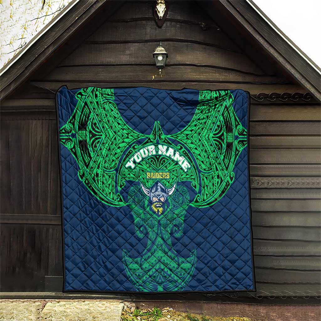 Personalized Canberra Raiders Quilt Polynesian Tribal Pattern Style