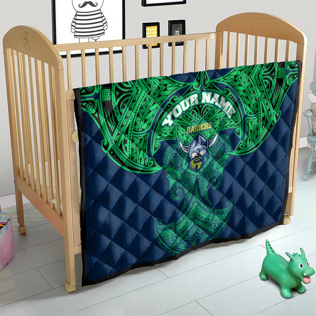 Personalized Canberra Raiders Quilt Polynesian Tribal Pattern Style