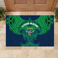 Personalized Canberra Raiders Rubber Doormat Polynesian Tribal Pattern Style
