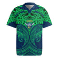 Personalized Canberra Raiders Rugby Jersey Polynesian Tribal Pattern Style