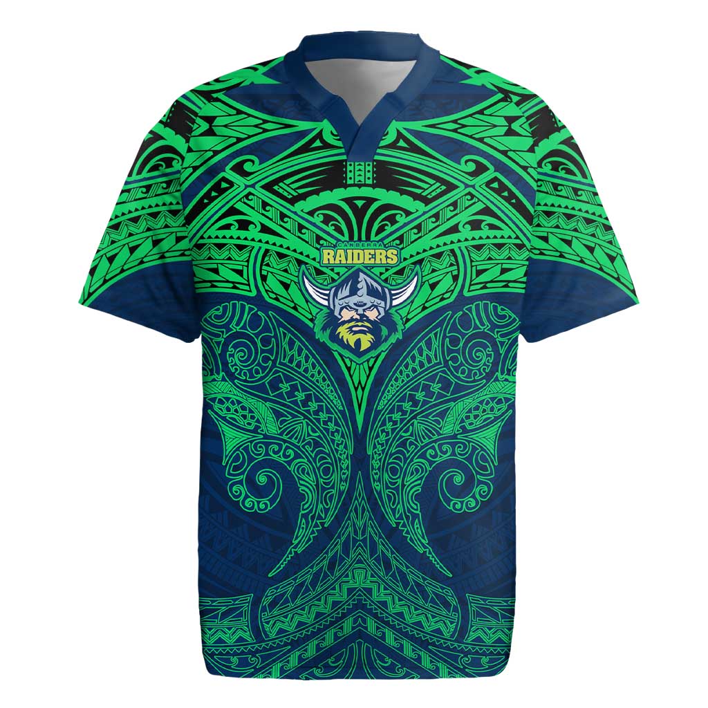 Personalized Canberra Raiders Rugby Jersey Polynesian Tribal Pattern Style