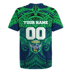 Personalized Canberra Raiders Rugby Jersey Polynesian Tribal Pattern Style
