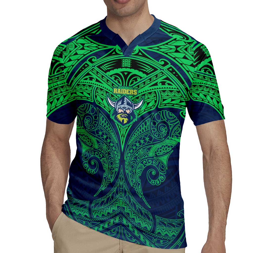Personalized Canberra Raiders Rugby Jersey Polynesian Tribal Pattern Style