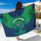 Personalized Canberra Raiders Sarong Polynesian Tribal Pattern Style