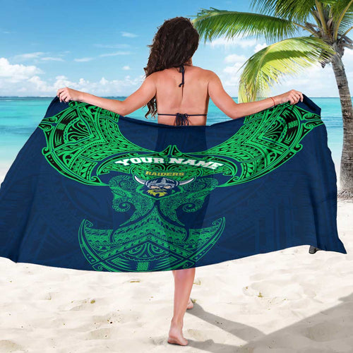 Personalized Canberra Raiders Sarong Polynesian Tribal Pattern Style