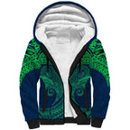 Personalized Canberra Raiders Sherpa Hoodie Polynesian Tribal Pattern Style