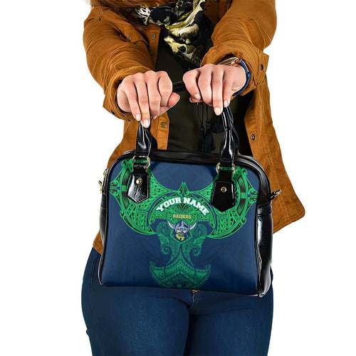Personalized Canberra Raiders Shoulder Handbag Polynesian Tribal Pattern Style