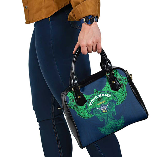 Personalized Canberra Raiders Shoulder Handbag Polynesian Tribal Pattern Style