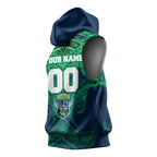 Personalized Canberra Raiders Sleeveless Hoodie Polynesian Tribal Pattern Style