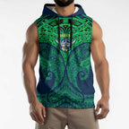 Personalized Canberra Raiders Sleeveless Hoodie Polynesian Tribal Pattern Style
