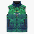 Personalized Canberra Raiders Sleeveless Puffer Jacket Polynesian Tribal Pattern Style