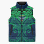 Personalized Canberra Raiders Sleeveless Puffer Jacket Polynesian Tribal Pattern Style