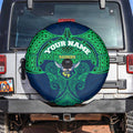 Personalized Canberra Raiders Spare Tire Cover Polynesian Tribal Pattern Style