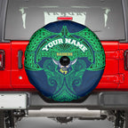 Personalized Canberra Raiders Spare Tire Cover Polynesian Tribal Pattern Style