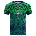 Personalized Canberra Raiders T Shirt Polynesian Tribal Pattern Style