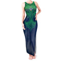 Personalized Canberra Raiders Tank Maxi Dress Polynesian Tribal Pattern Style