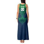 Personalized Canberra Raiders Tank Maxi Dress Polynesian Tribal Pattern Style
