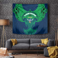 Personalized Canberra Raiders Tapestry Polynesian Tribal Pattern Style