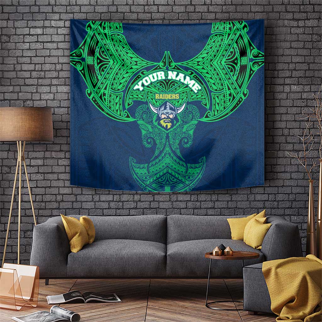 Personalized Canberra Raiders Tapestry Polynesian Tribal Pattern Style