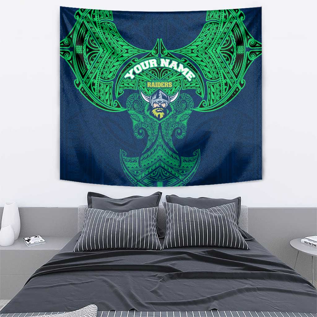 Personalized Canberra Raiders Tapestry Polynesian Tribal Pattern Style