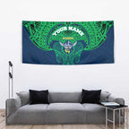 Personalized Canberra Raiders Tapestry Polynesian Tribal Pattern Style