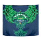 Personalized Canberra Raiders Tapestry Polynesian Tribal Pattern Style
