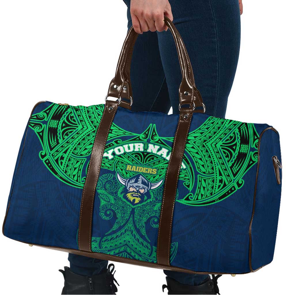 Personalized Canberra Raiders Travel Bag Polynesian Tribal Pattern Style