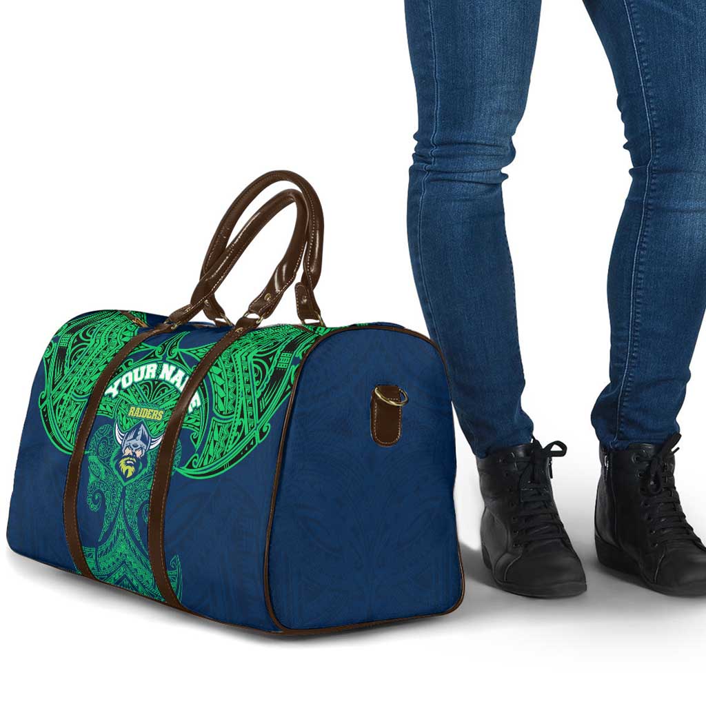 Personalized Canberra Raiders Travel Bag Polynesian Tribal Pattern Style