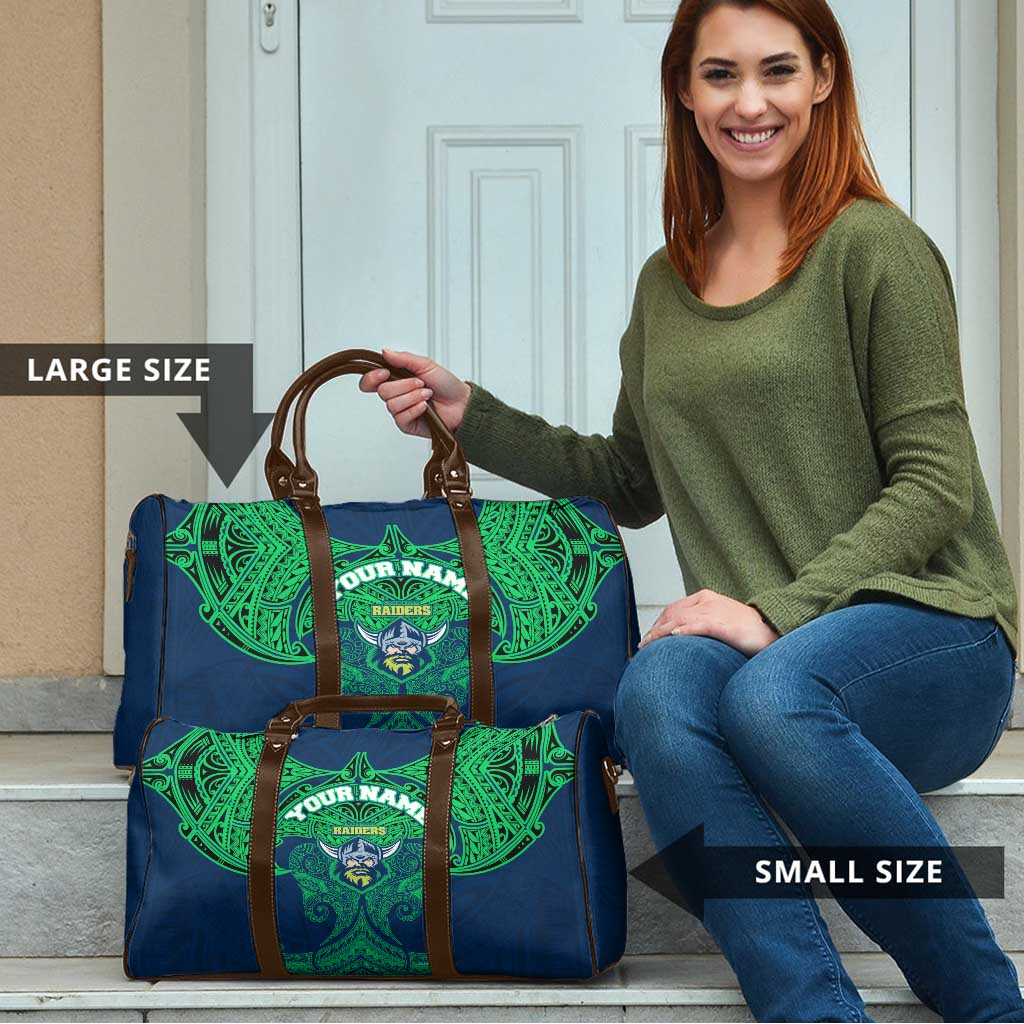 Personalized Canberra Raiders Travel Bag Polynesian Tribal Pattern Style