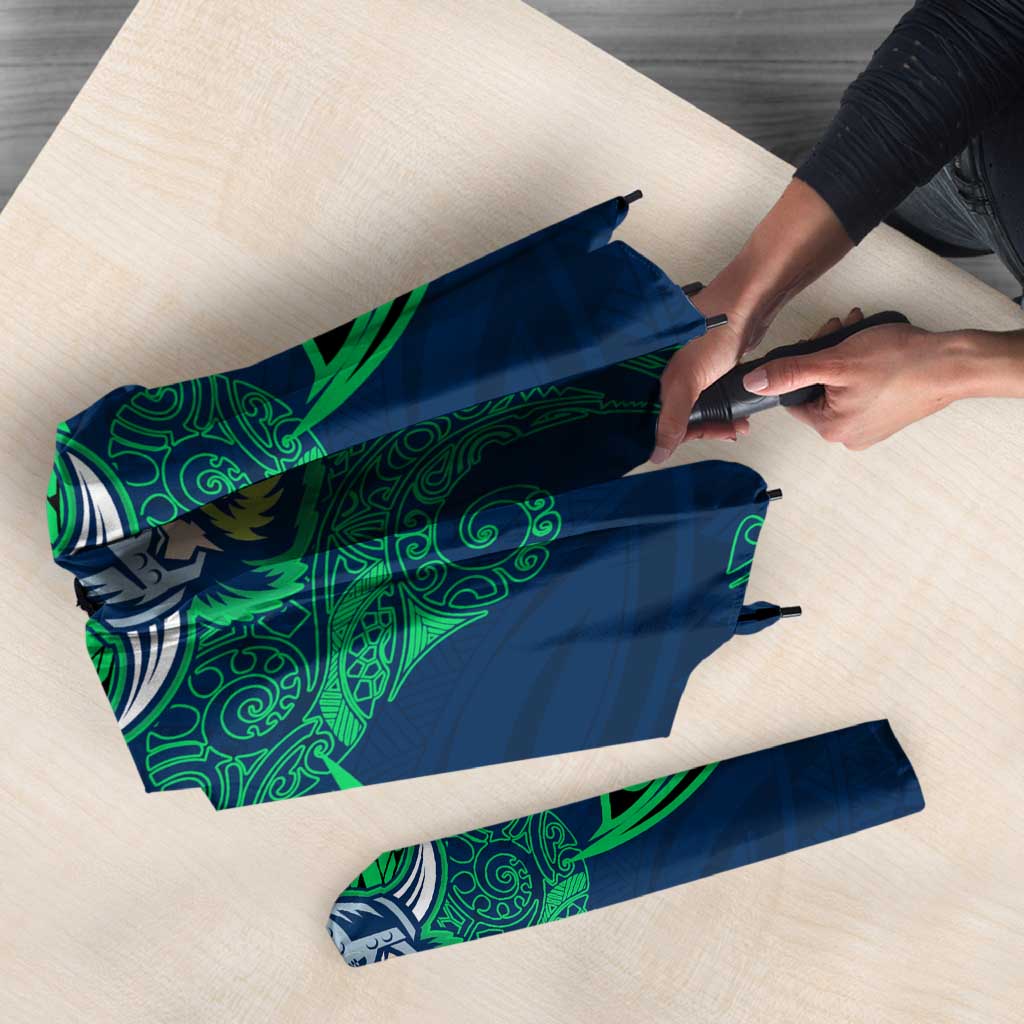 Personalized Canberra Raiders Umbrella Polynesian Tribal Pattern Style