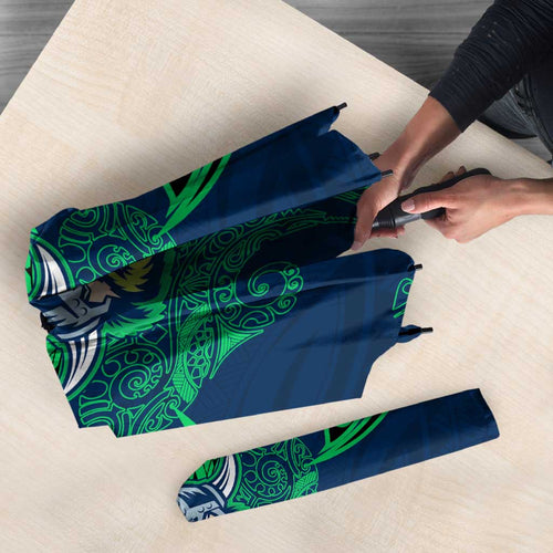 Personalized Canberra Raiders Umbrella Polynesian Tribal Pattern Style