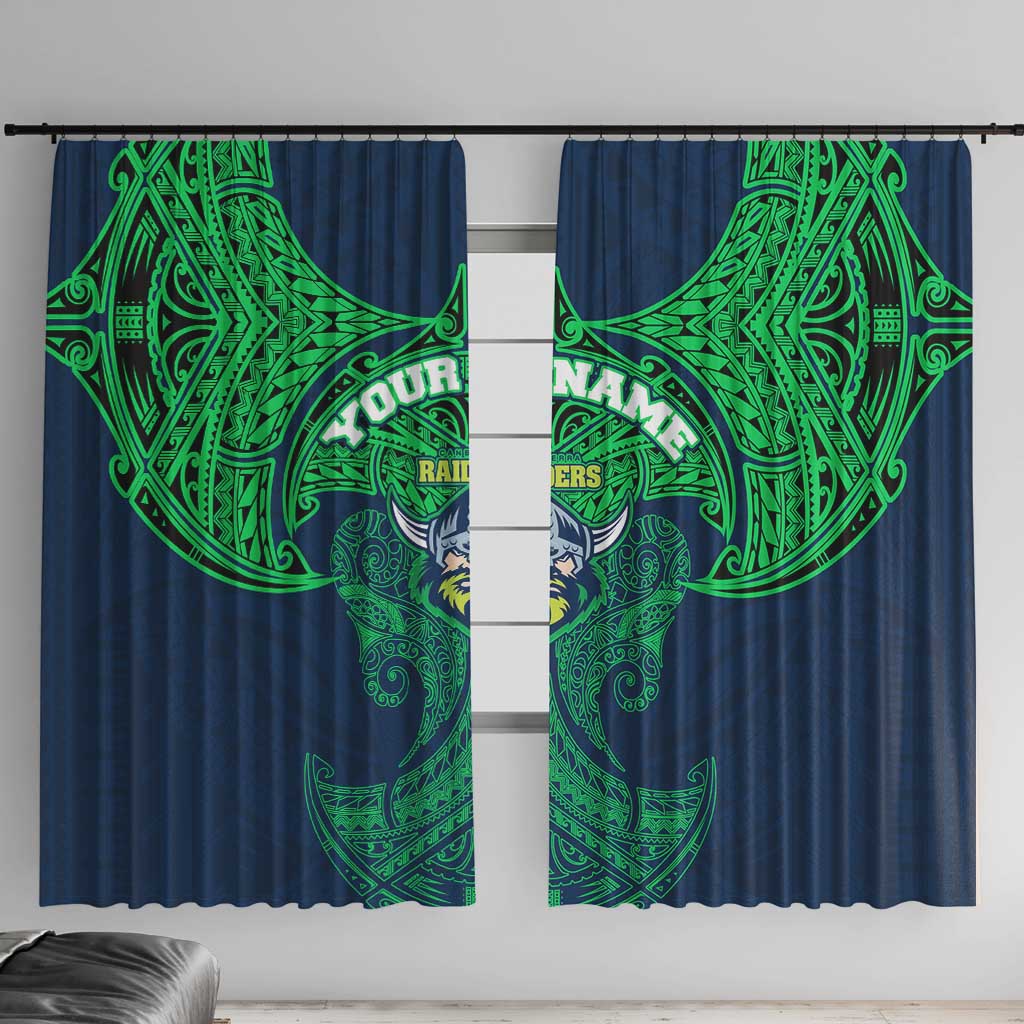 Personalized Canberra Raiders Window Curtain Polynesian Tribal Pattern Style