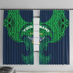 Personalized Canberra Raiders Window Curtain Polynesian Tribal Pattern Style