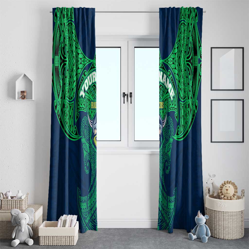 Personalized Canberra Raiders Window Curtain Polynesian Tribal Pattern Style