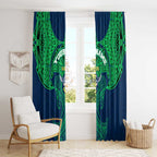 Personalized Canberra Raiders Window Curtain Polynesian Tribal Pattern Style