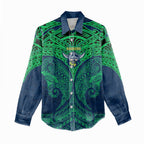 Personalized Canberra Raiders Women Casual Shirt Polynesian Tribal Pattern Style