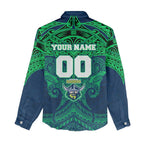 Personalized Canberra Raiders Women Casual Shirt Polynesian Tribal Pattern Style