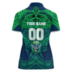 Personalized Canberra Raiders Women Polo Shirt Polynesian Tribal Pattern Style