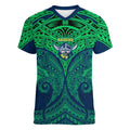 Personalized Canberra Raiders Women V-Neck T-Shirt Polynesian Tribal Pattern Style