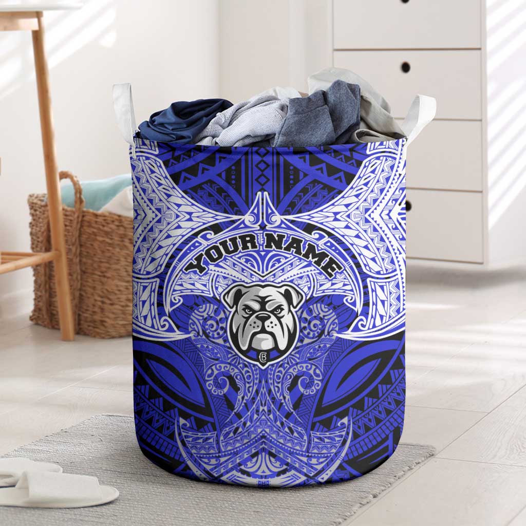 Personalized Canterbury-Bankstown Bulldogs Laundry Basket Polynesian Tribal Pattern Style