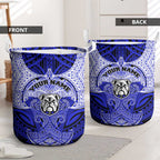 Personalized Canterbury-Bankstown Bulldogs Laundry Basket Polynesian Tribal Pattern Style