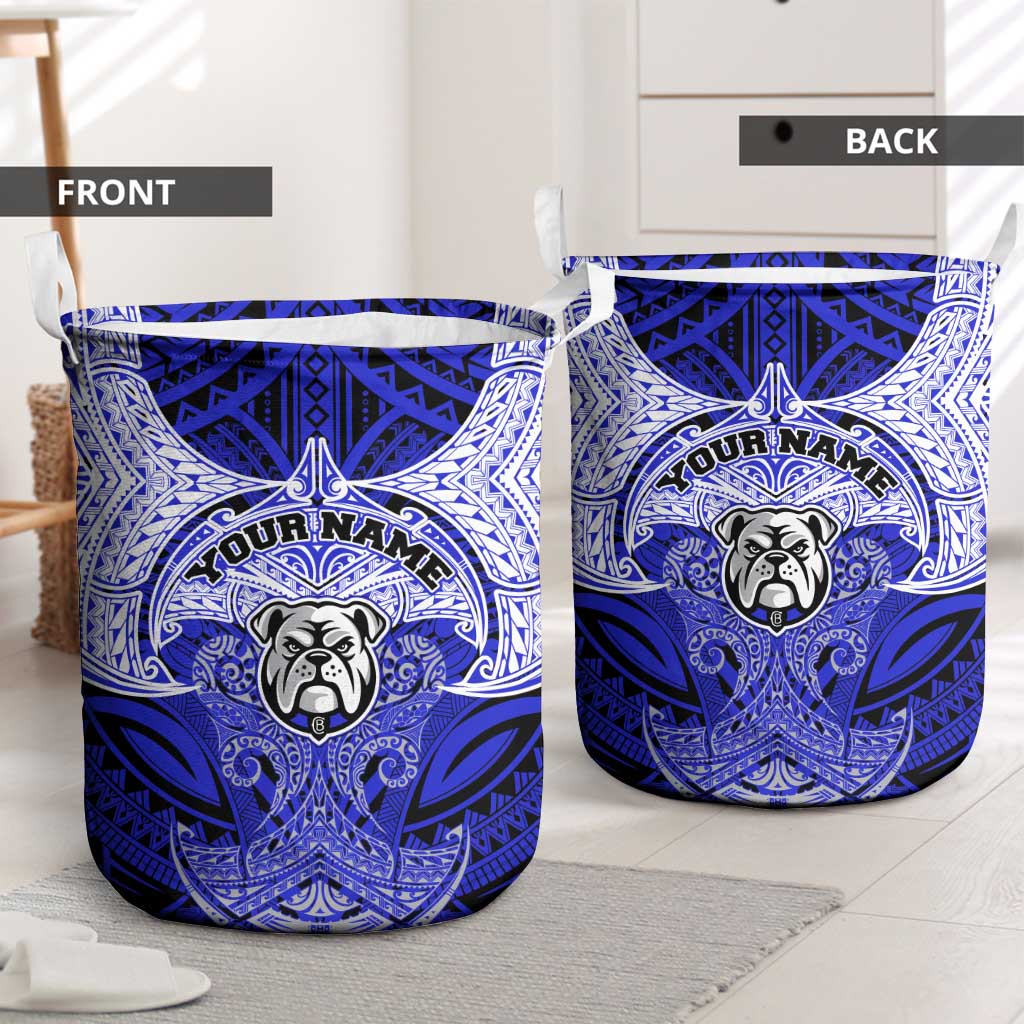 Personalized Canterbury-Bankstown Bulldogs Laundry Basket Polynesian Tribal Pattern Style