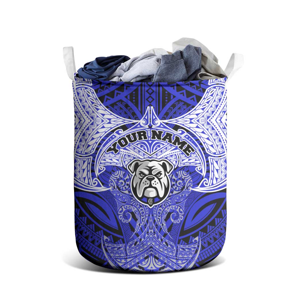 Personalized Canterbury-Bankstown Bulldogs Laundry Basket Polynesian Tribal Pattern Style