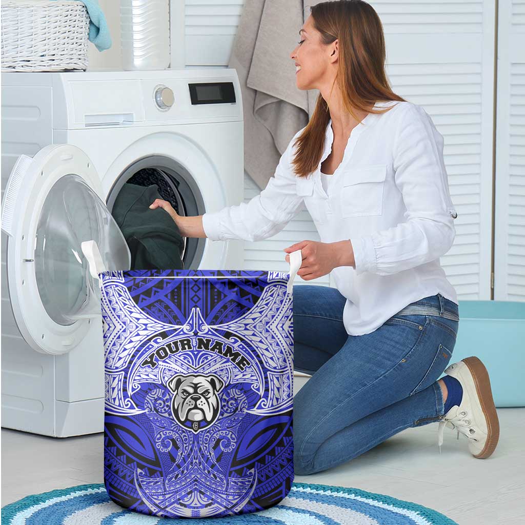 Personalized Canterbury-Bankstown Bulldogs Laundry Basket Polynesian Tribal Pattern Style
