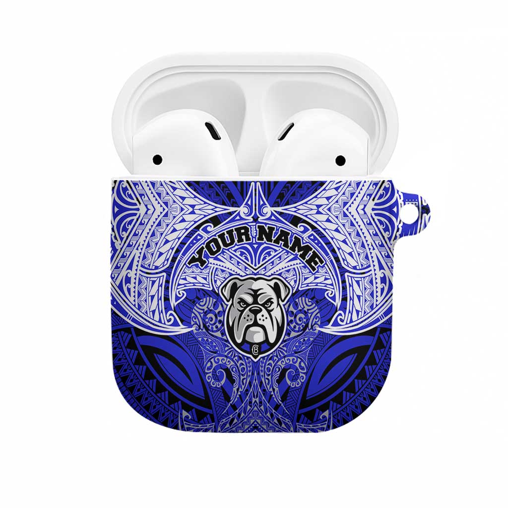 Personalized Canterbury-Bankstown Bulldogs AirPods Case Polynesian Tribal Pattern Style