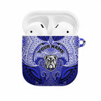 Personalized Canterbury-Bankstown Bulldogs AirPods Case Polynesian Tribal Pattern Style