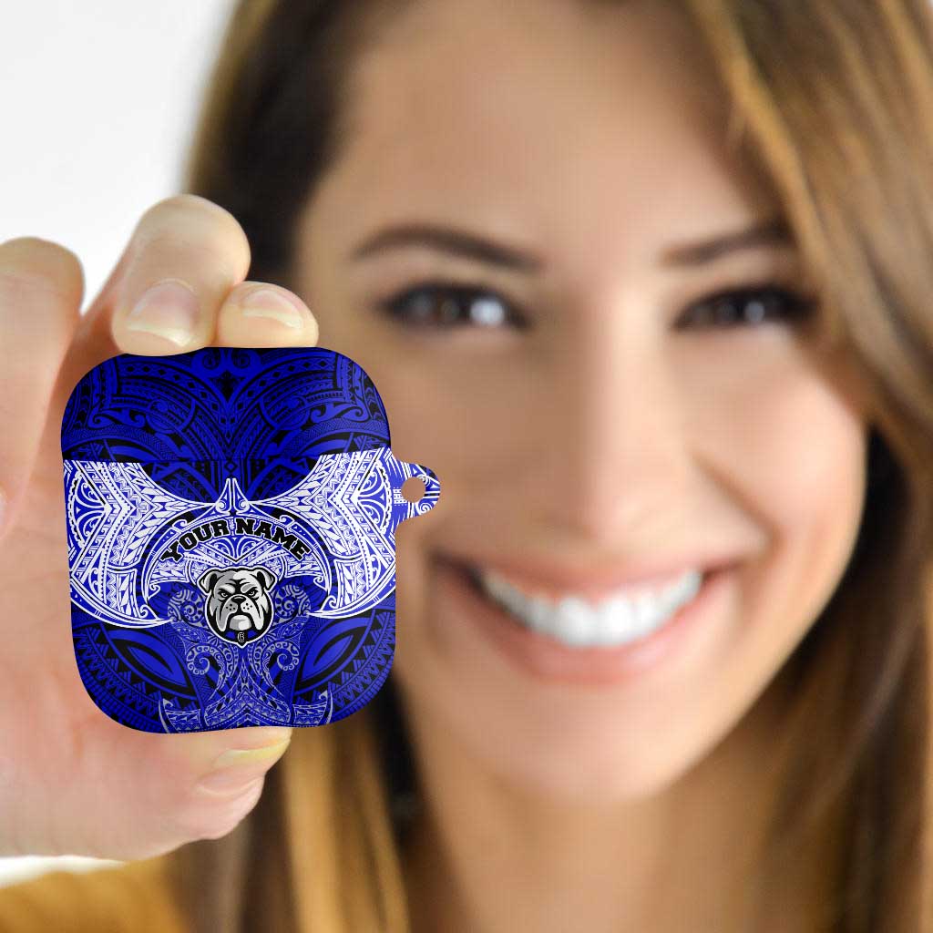 Personalized Canterbury-Bankstown Bulldogs AirPods Case Polynesian Tribal Pattern Style