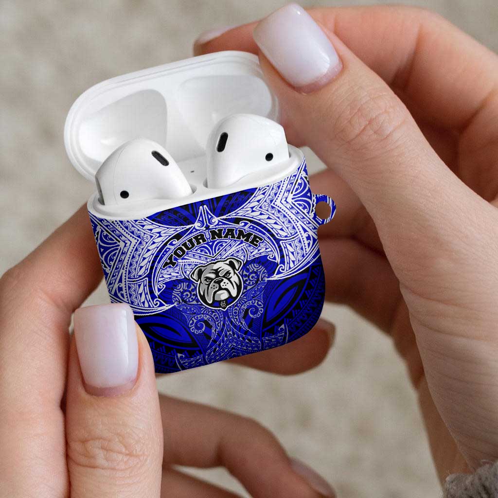 Personalized Canterbury-Bankstown Bulldogs AirPods Case Polynesian Tribal Pattern Style
