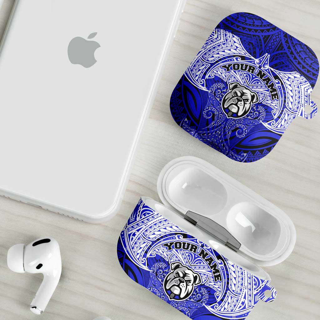 Personalized Canterbury-Bankstown Bulldogs AirPods Case Polynesian Tribal Pattern Style
