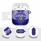 Personalized Canterbury-Bankstown Bulldogs AirPods Case Polynesian Tribal Pattern Style